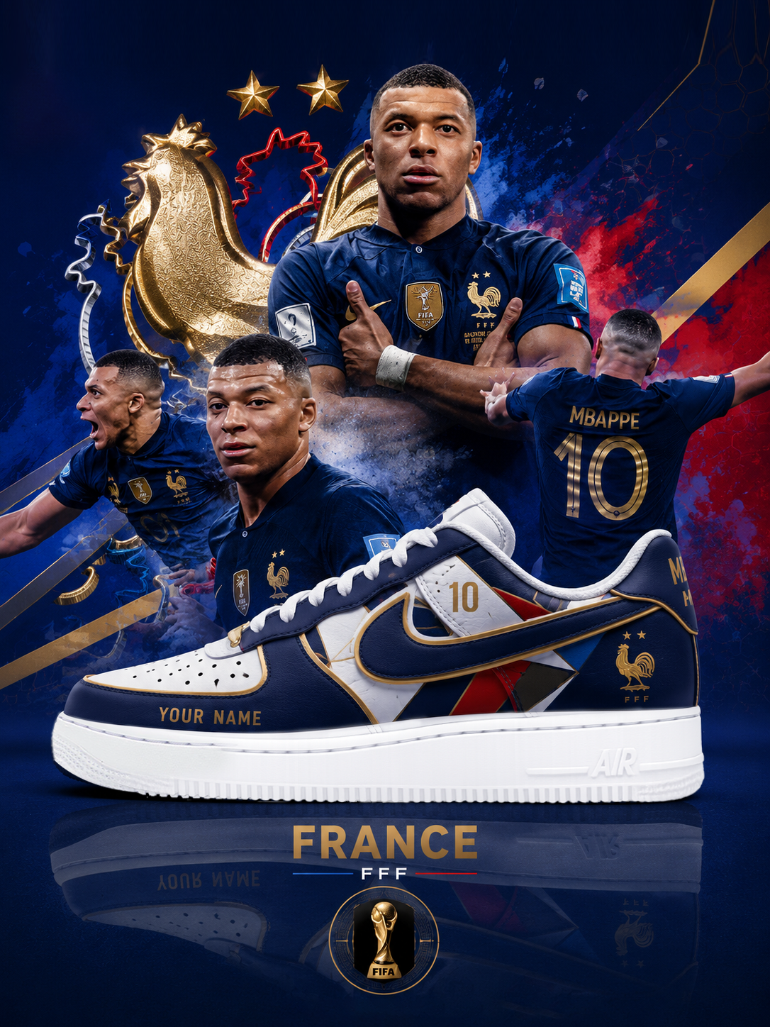 World Cup 2026 FRANCE AF1 Custom Sneakers