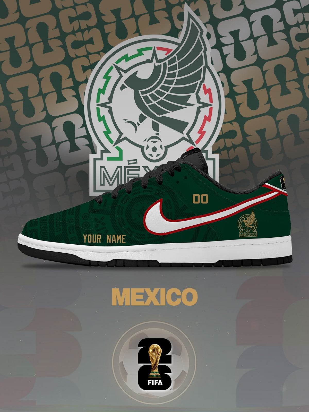 World Cup 2026 Mexico V.1 Custom SB-Style Sneakers