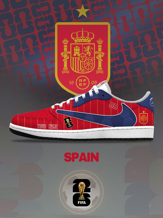 World Cup 2026 Spain V.1 Custom TS Low Sneakers