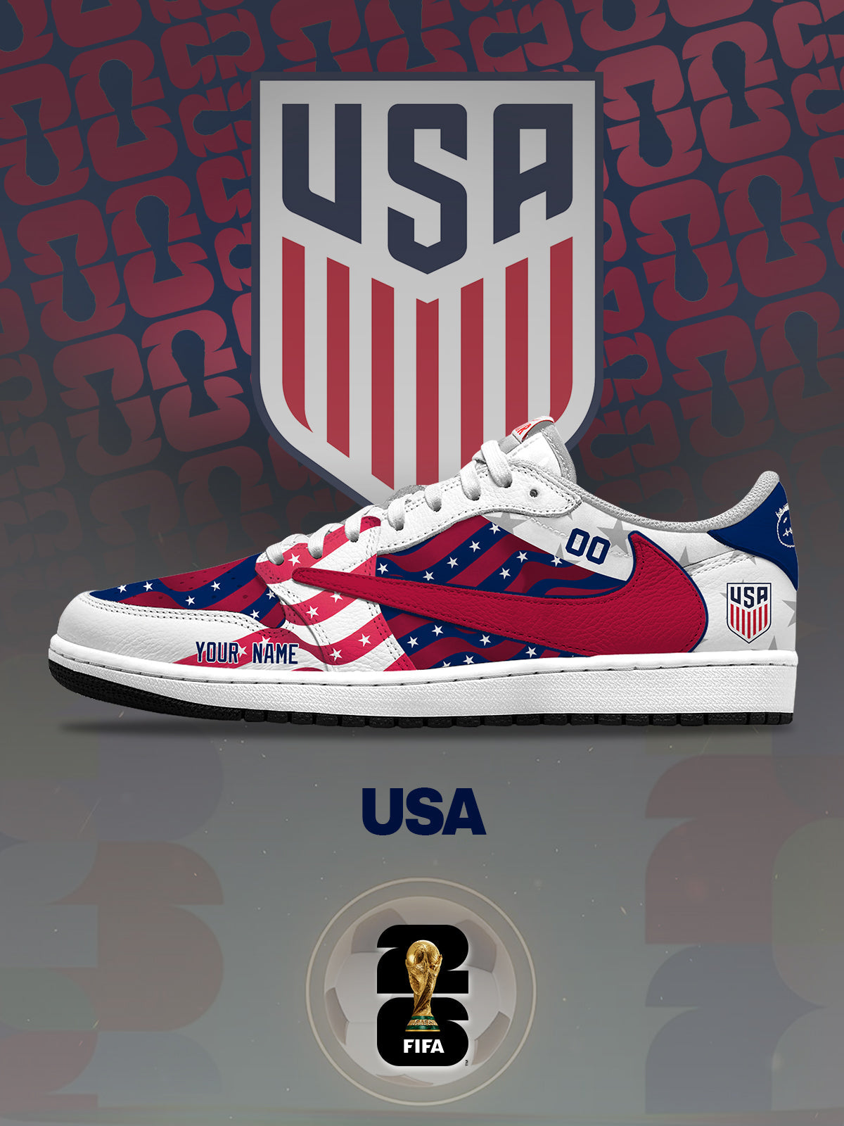 World Cup 2026 USA V.1 Custom TS Low Sneakers