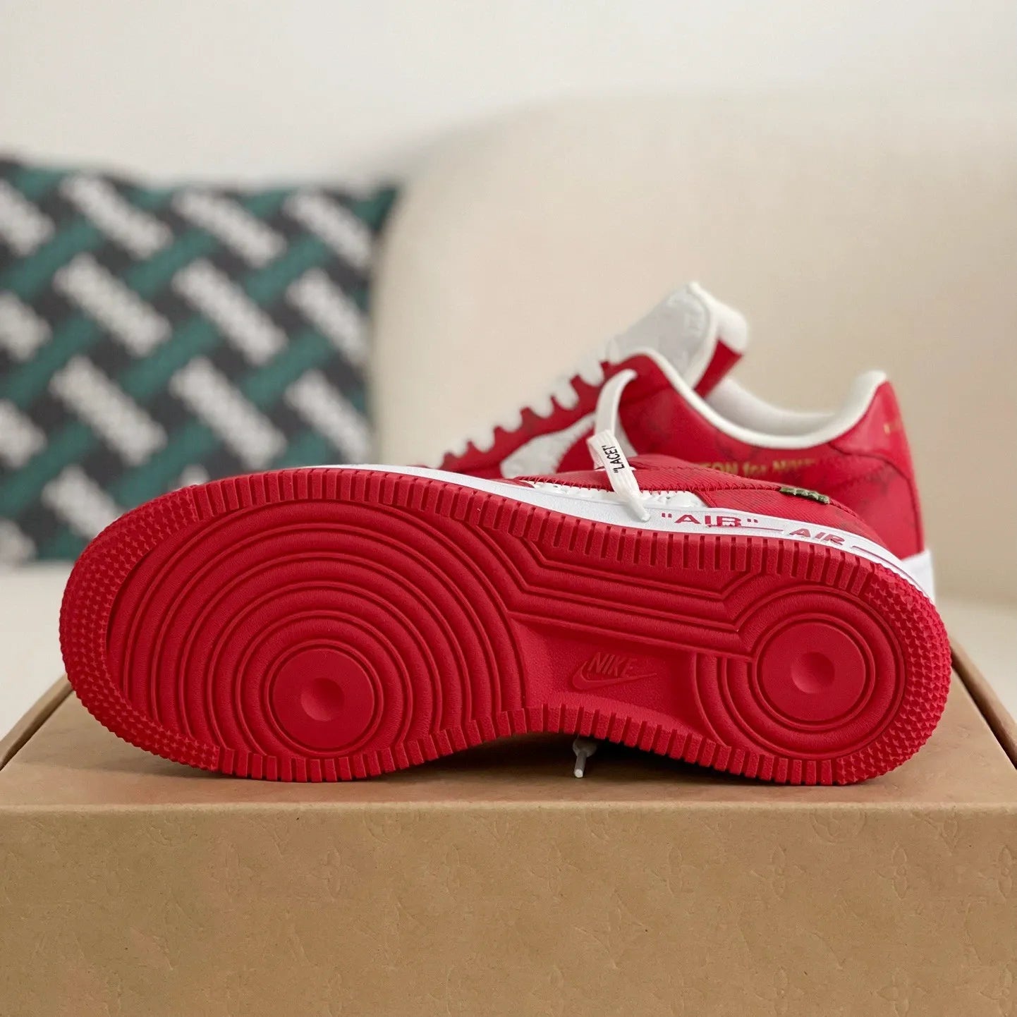 Louis Vuitton Nike Air Force Blue/Red/Green