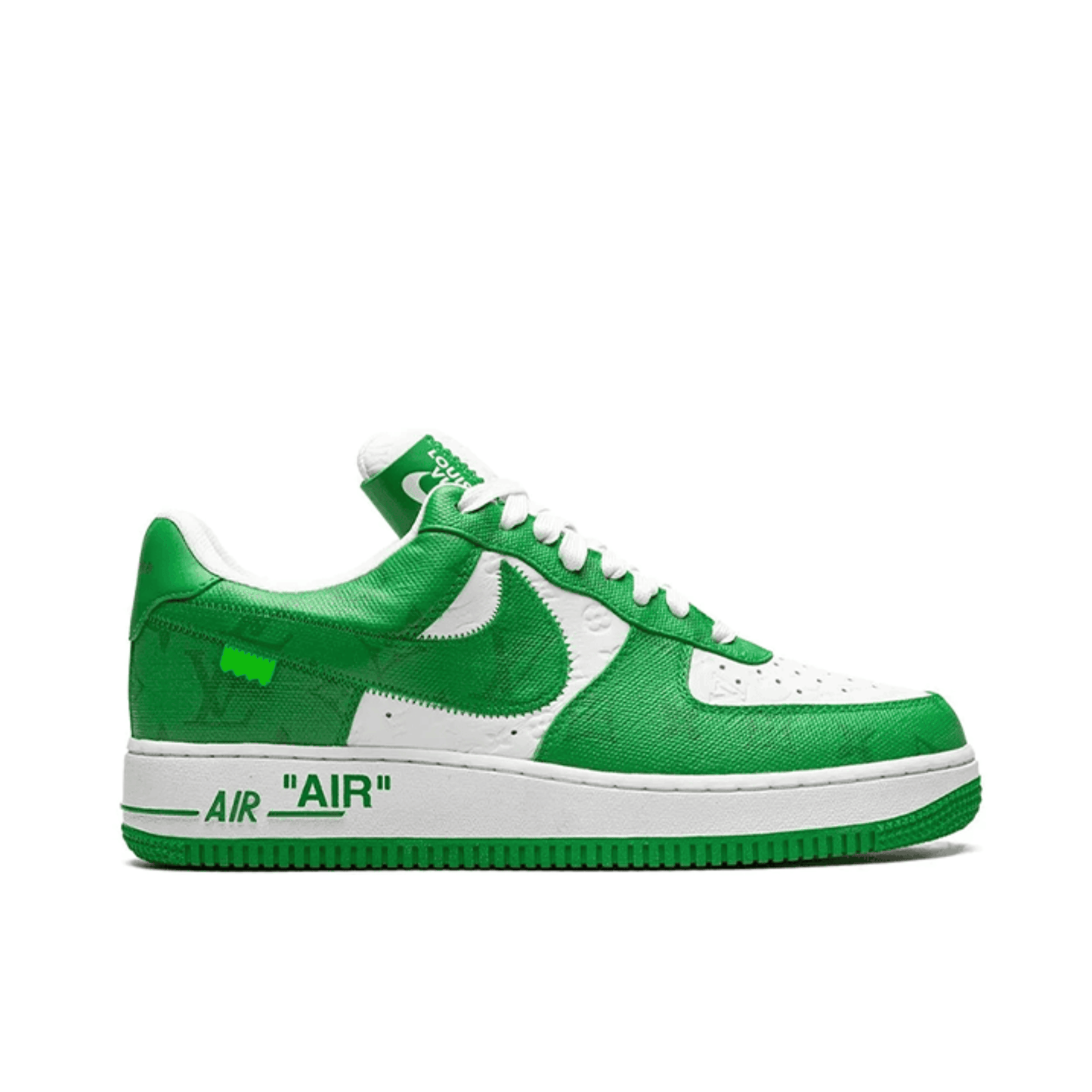LV x Nike Air Force 1 Green Denim