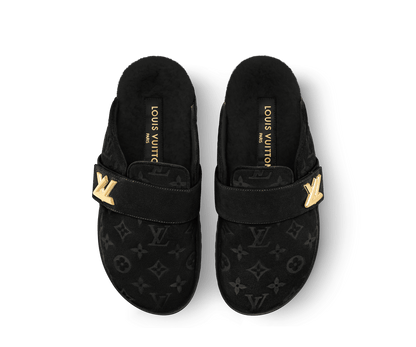 LV Cosy Comfort Clog Suede Calf Leather Black