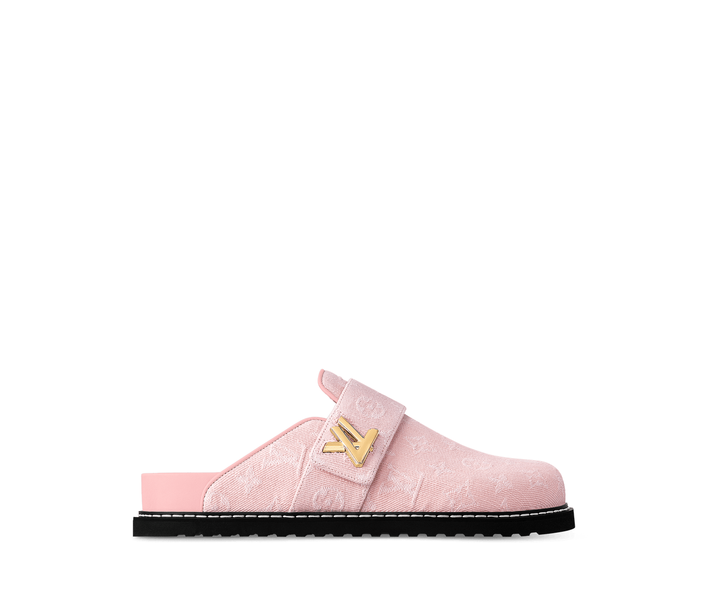 LV Cosy Comfort Mule Monogram Denim Pink