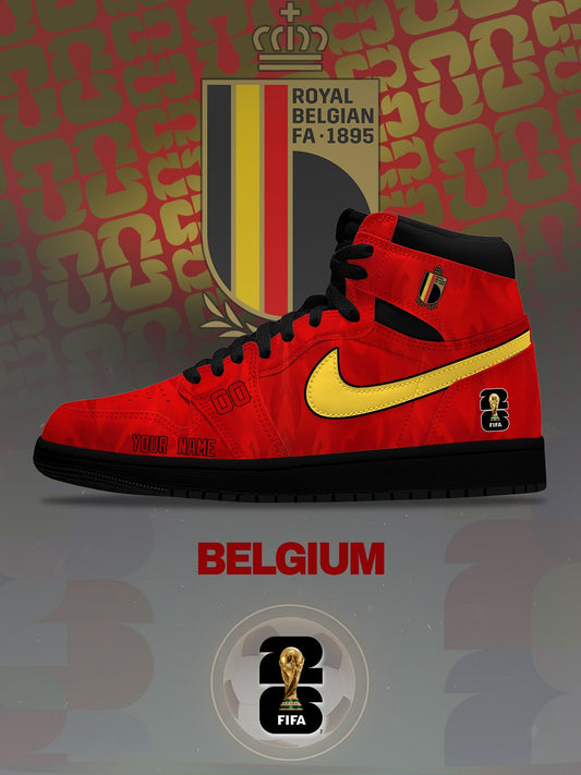 World Cup 2026 Belgium V.1 Custom High-Top Sneakers