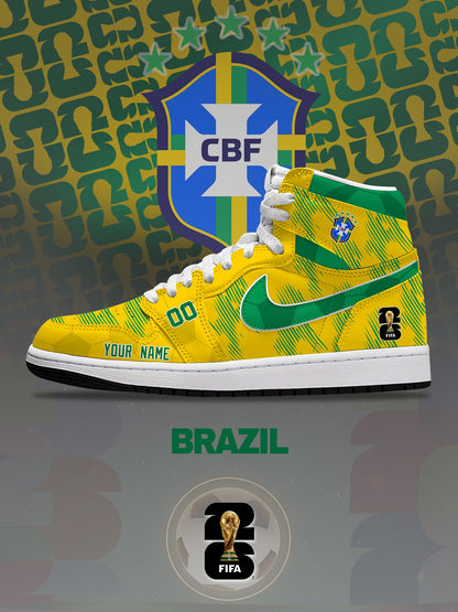 World Cup 2026 Brazil V.1 Custom High-Top Sneakers