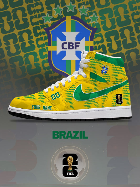 World Cup 2026 Brazil V.1 Custom High-Top Sneakers