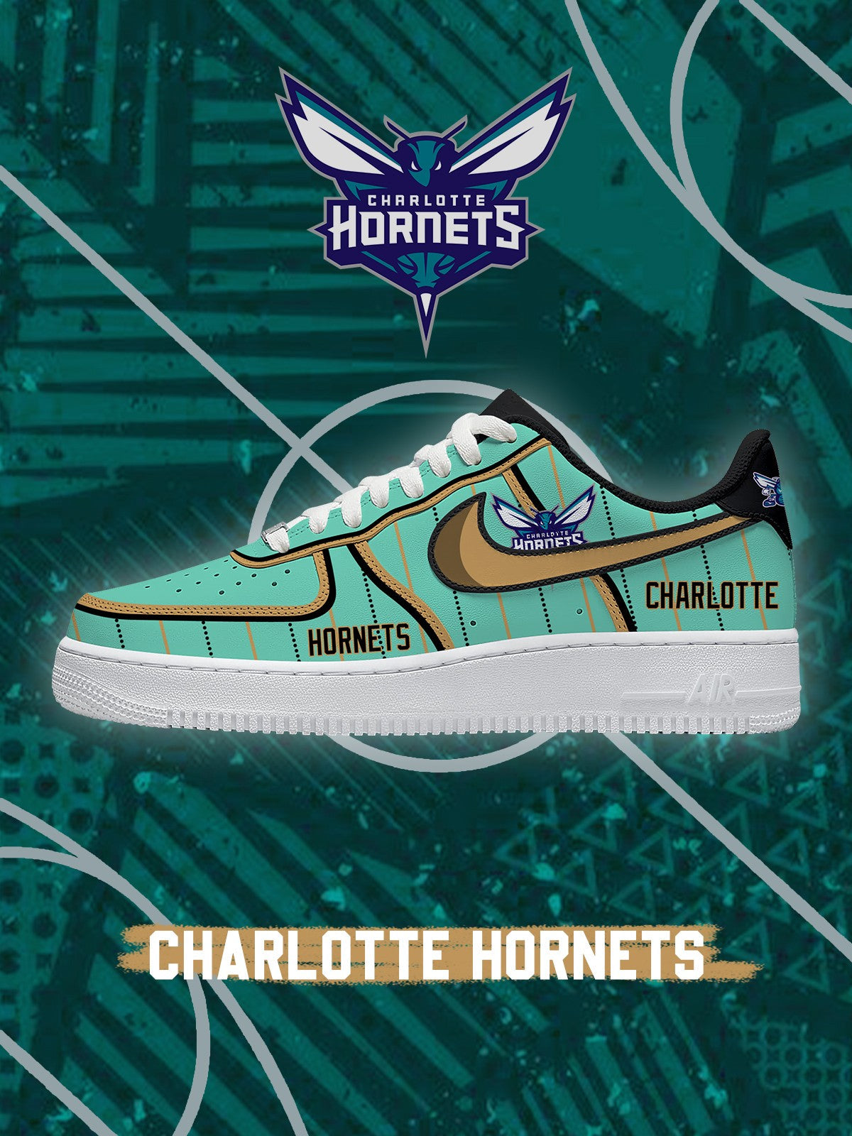 Charlotte Basketball V.2 Custom Air-Style Sneakers