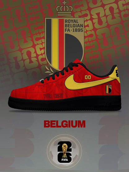 World Cup 2026 Belgium V.1 Custom Air-Style Sneakers