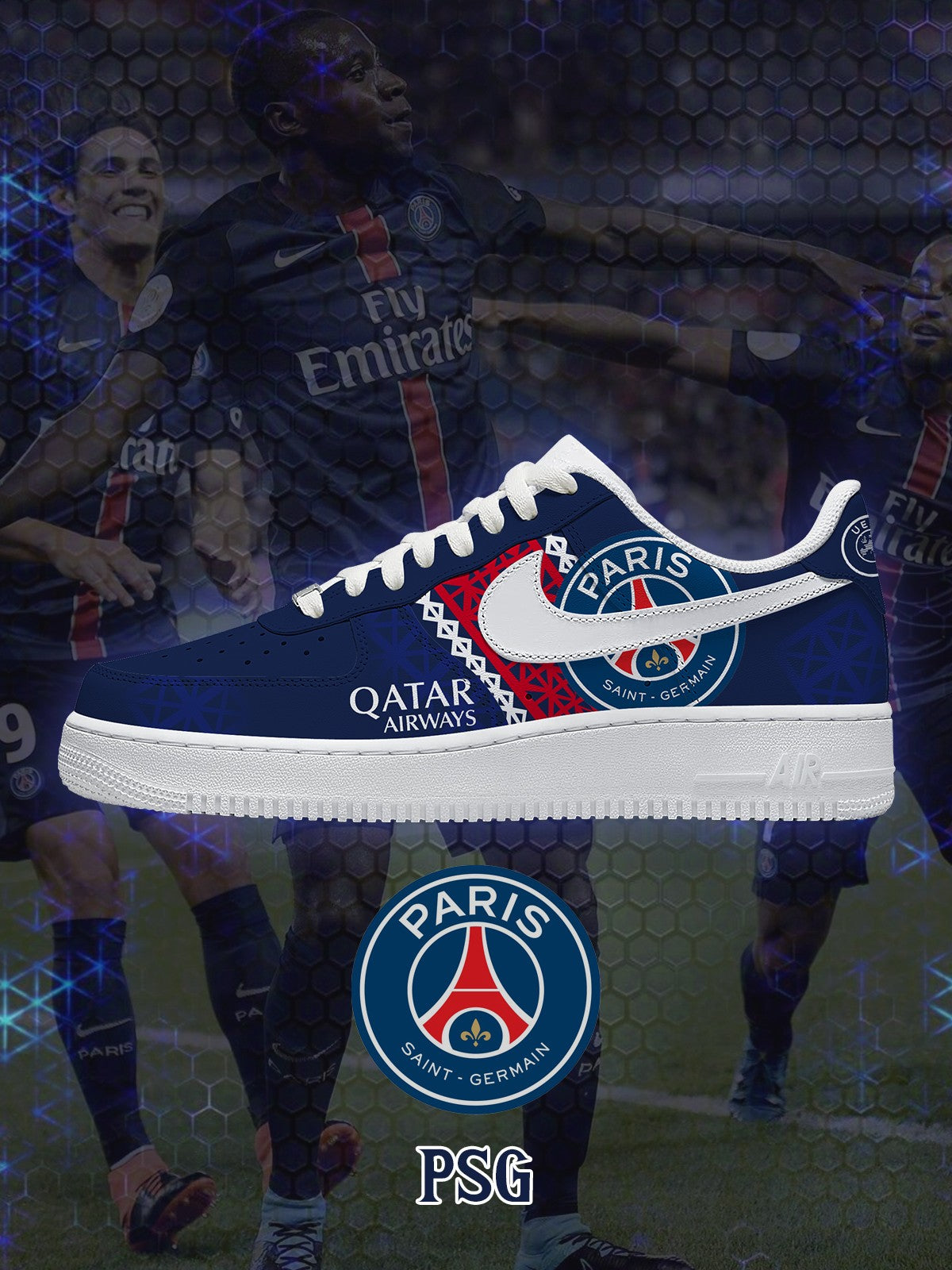 PSG V.1 Custom Air-Style Sneakers