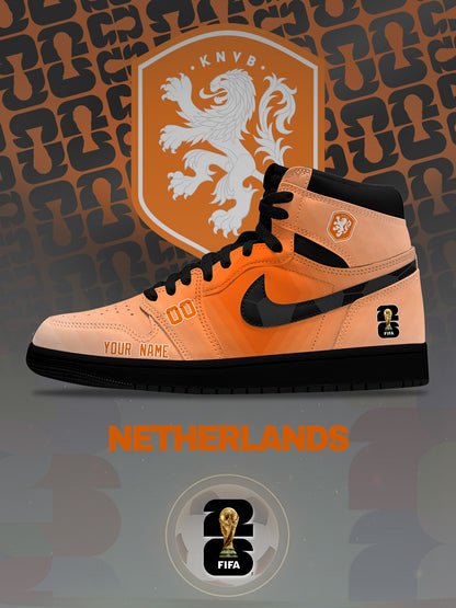 World Cup 2026 Netherlands V.1 Custom High-Top Sneakers