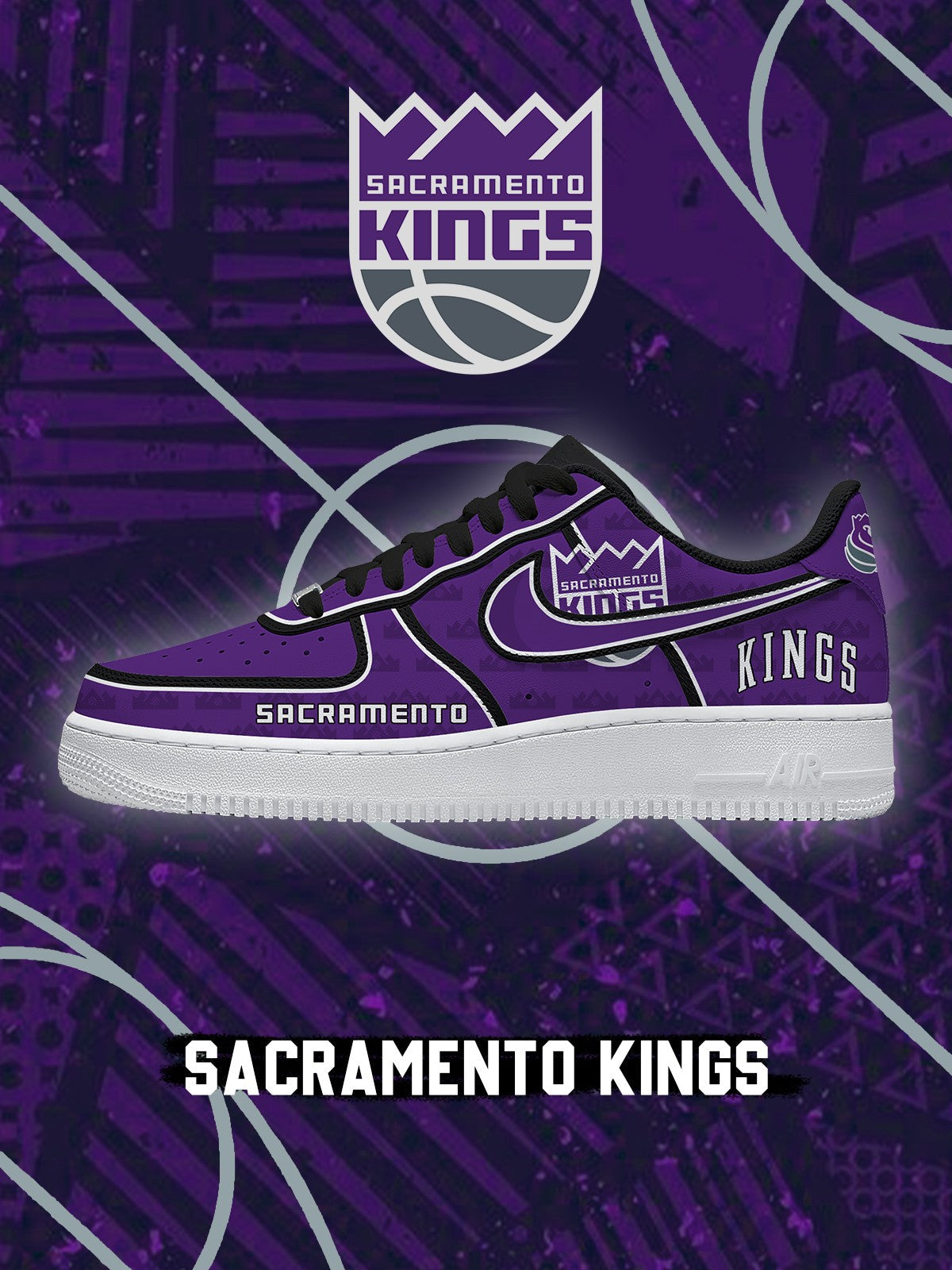 Sacramento Basketball V.3 Custom Air-Style Sneakers