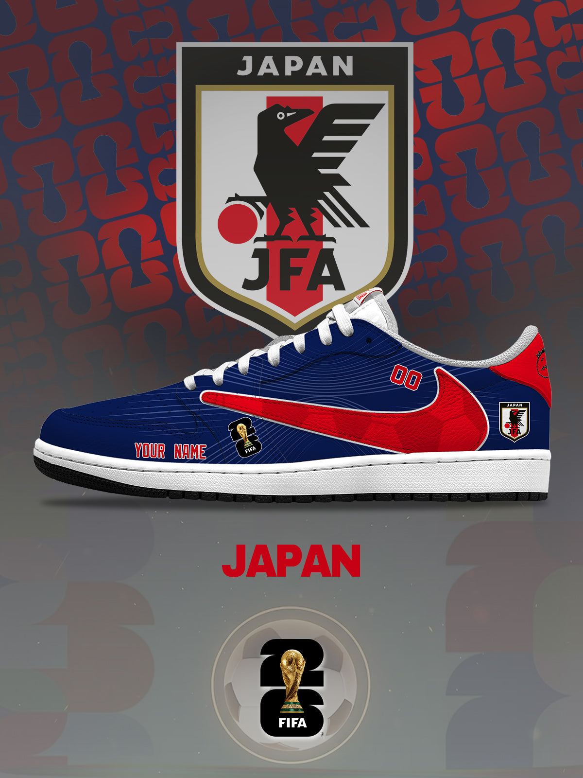 World Cup 2026 Japan V.1 Custom TS Low Sneakers