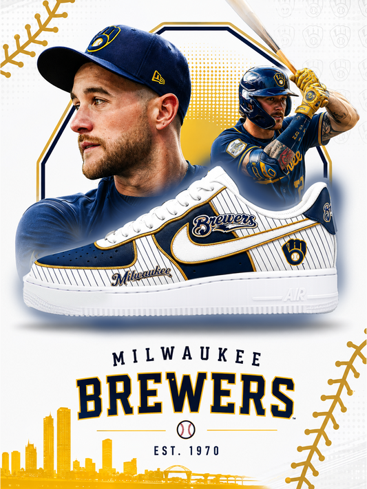 Brewers Football Custom Air-Style Sneakers