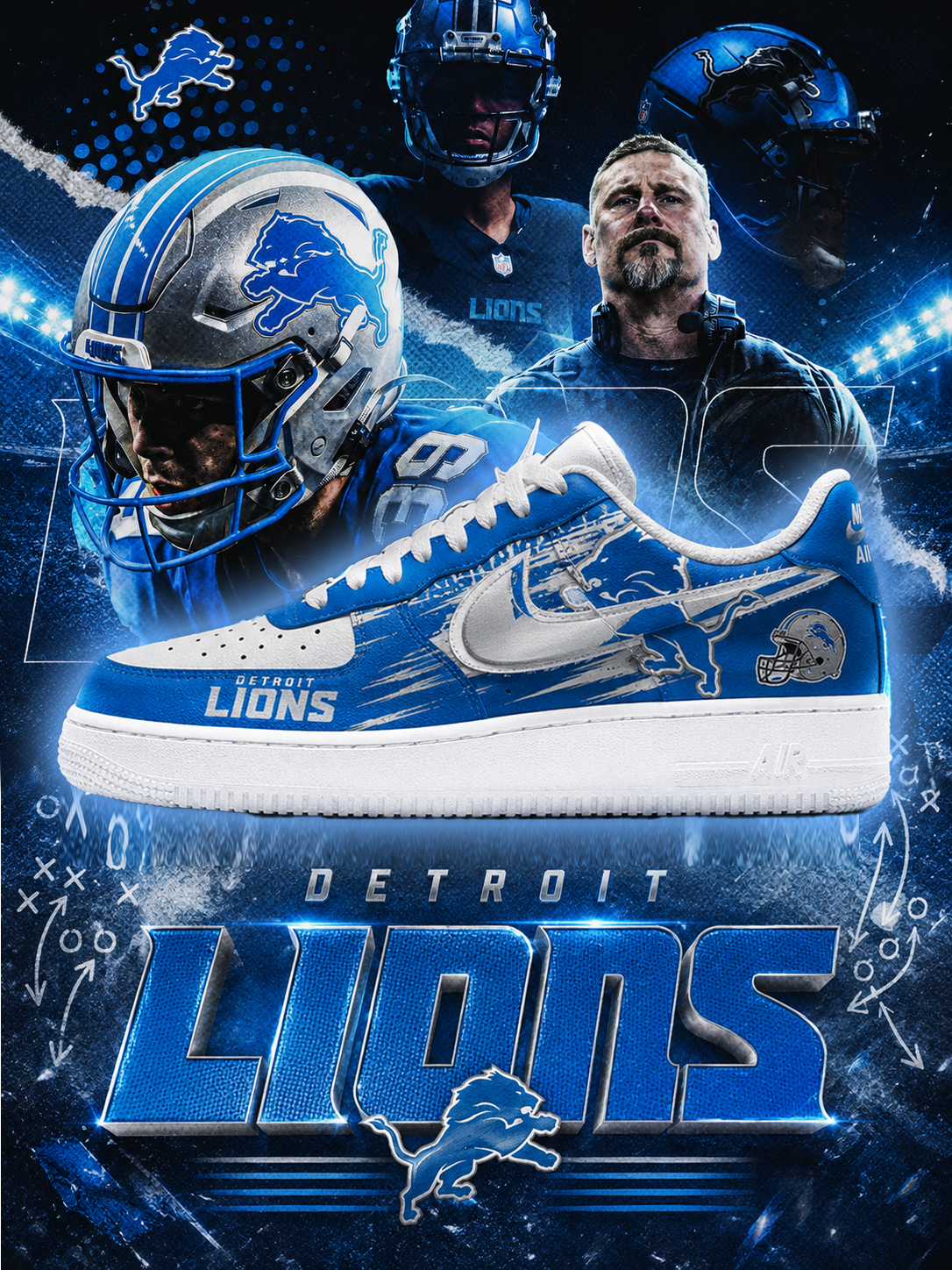 Detroit Lions Football New Shoes