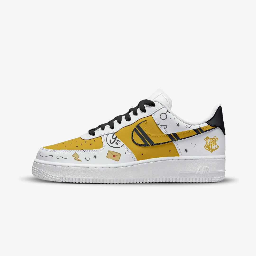 NIKE AIR FORCE CUSTOM PAINT HARRY POTTER 25 HUFFLEPUFF