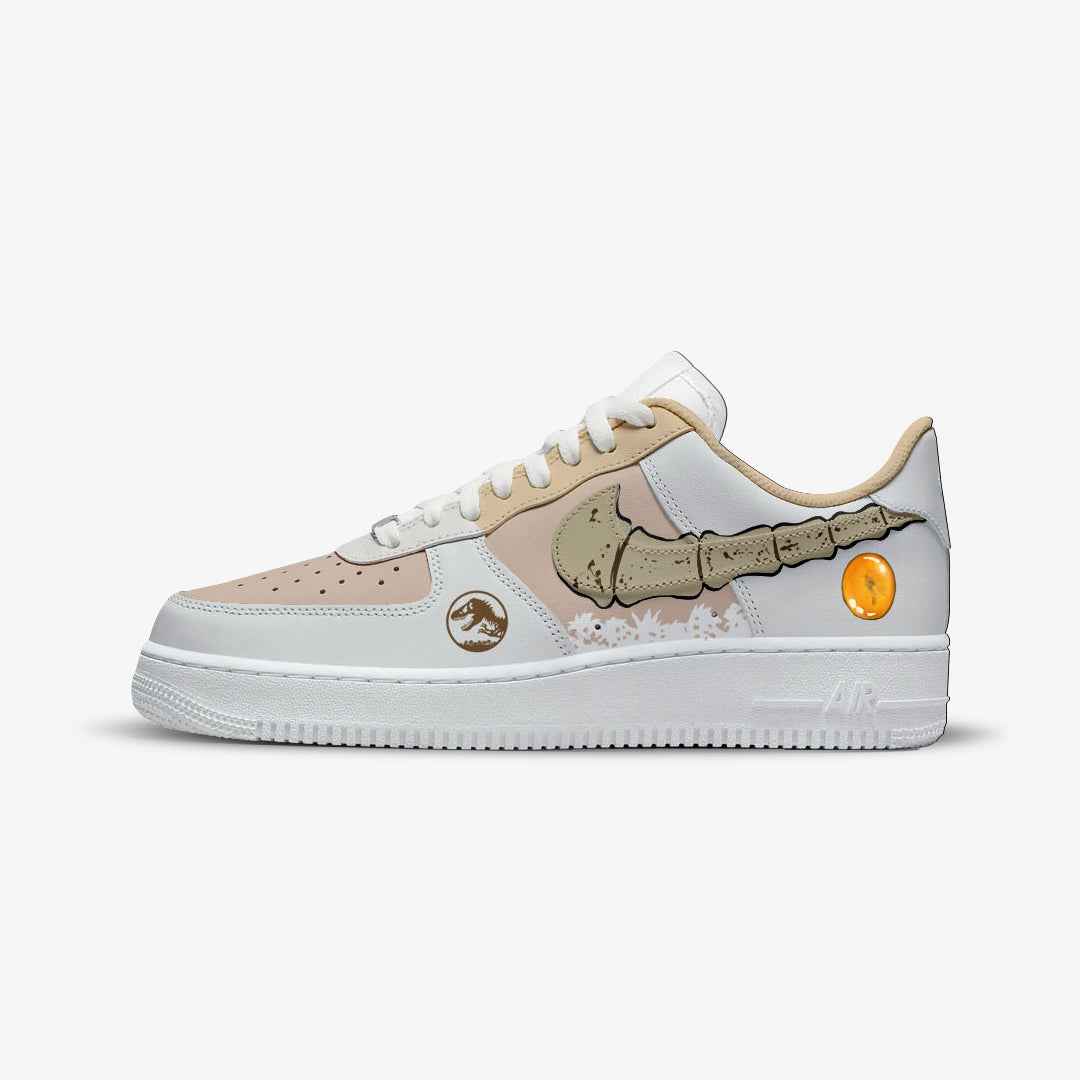 NIKE AIR FORCE CUSTOM PAINT JURASSIC PARK JOHN HAMMOND