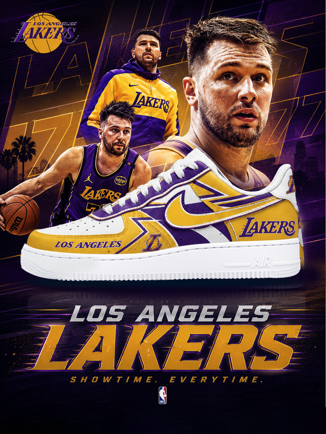 Lakers Basketball New Ver 1 Custom Air-Style Sneakers