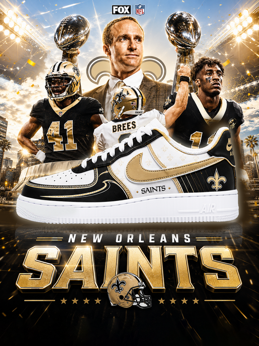 Saints Football Custom Air-Style Sneakers New