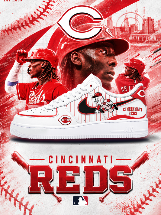 Reds Football Custom Air-Style Sneakers