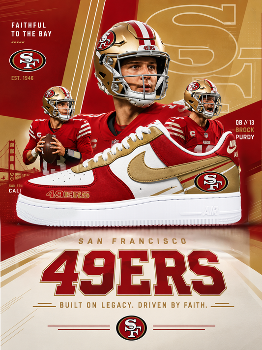 San Francisco 49Ers Football Custom Air-Style Sneakers