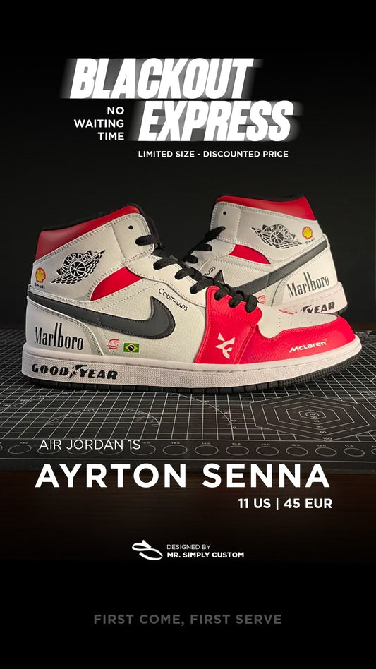 Ayrton senna - Air Jordan 1s - 11 US - Ready Stock