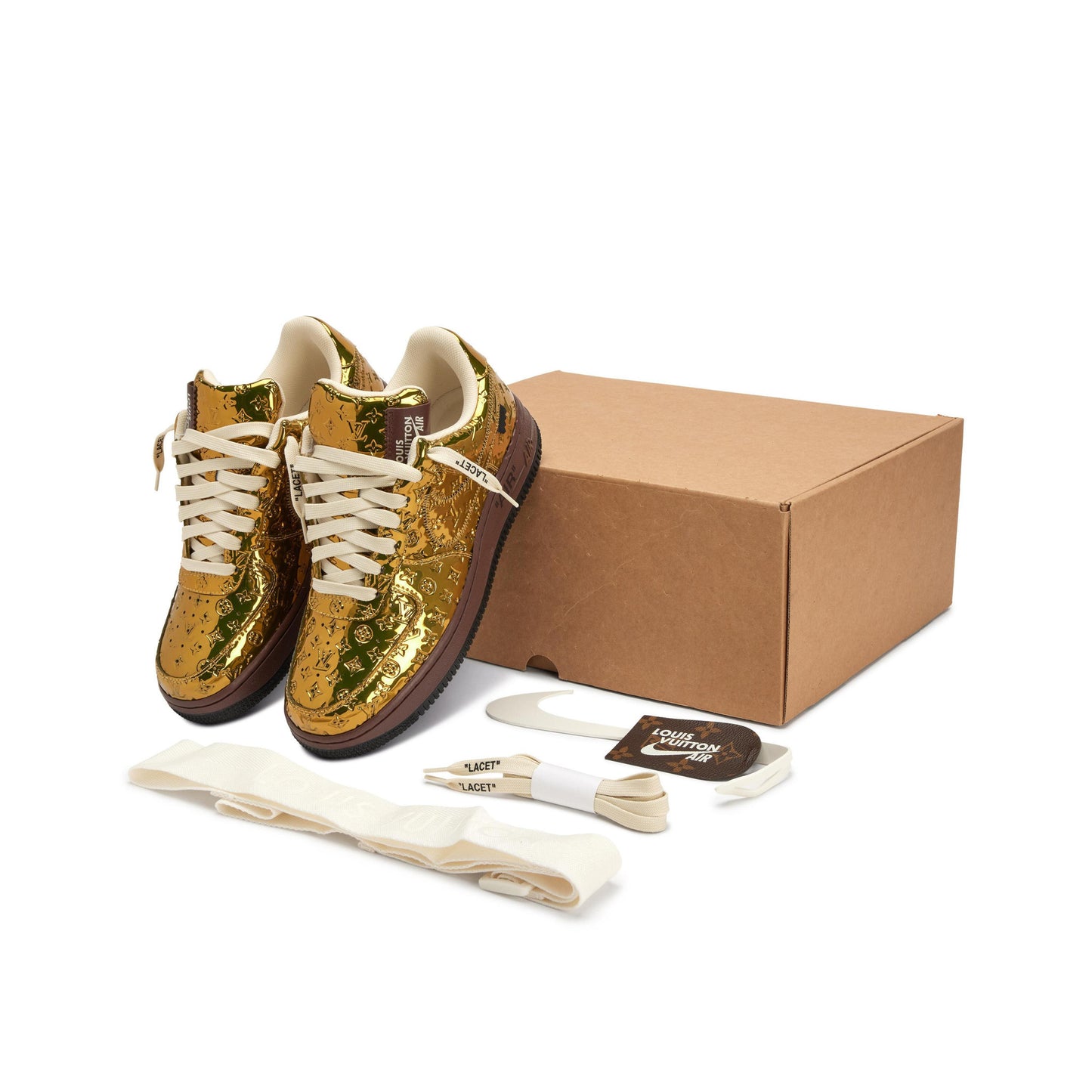 Louis Vuitton x Nike Air Force 1 Low Gold