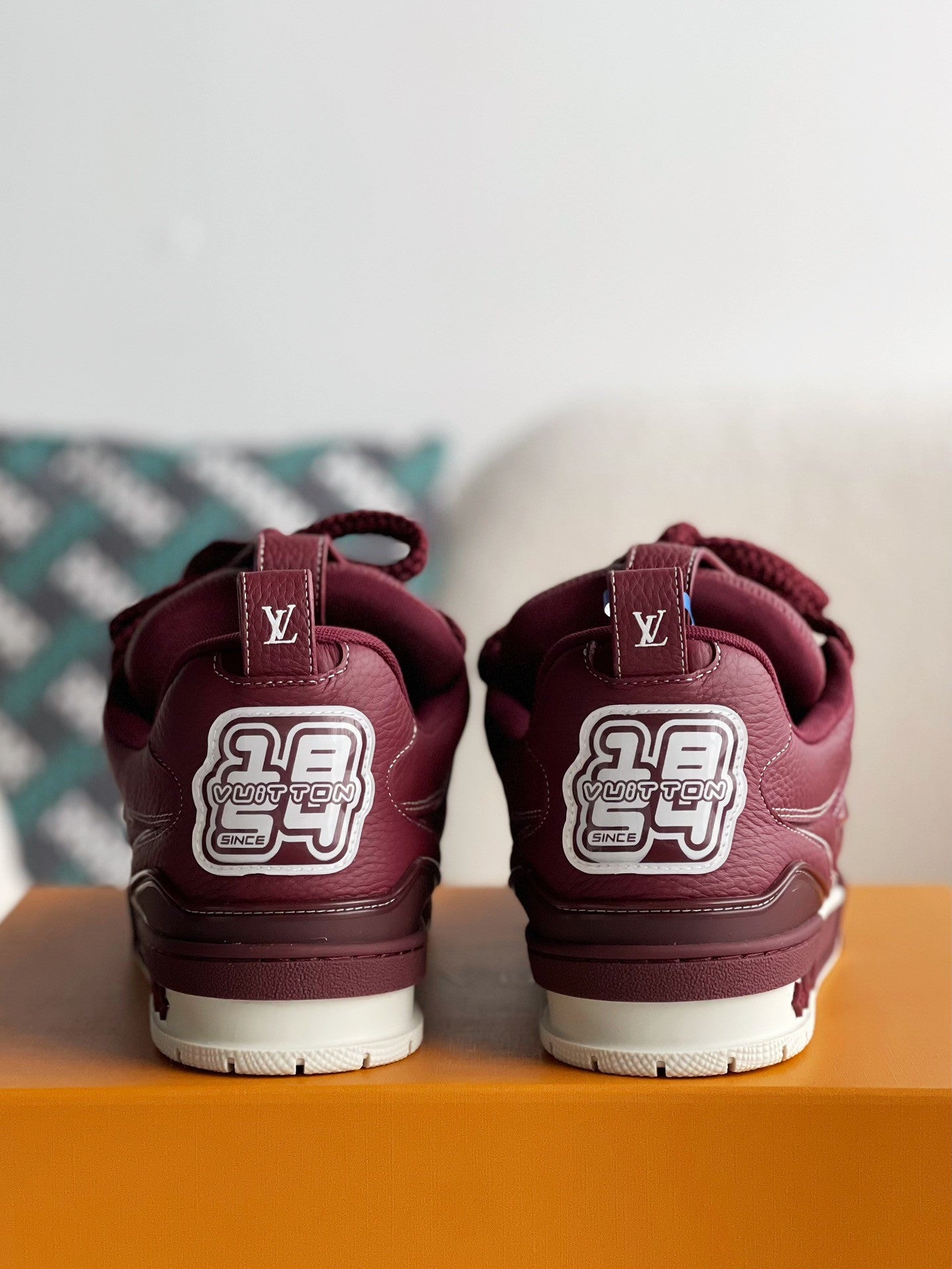LV Skate Sneaker Blue Burgundy