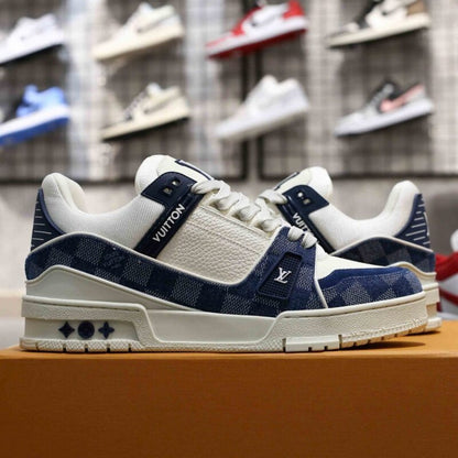 LV Trainer Damier Denim Blue