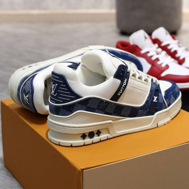 LV Trainer Damier Denim Blue