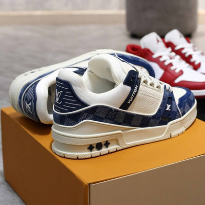 LV Trainer Damier Denim Blue