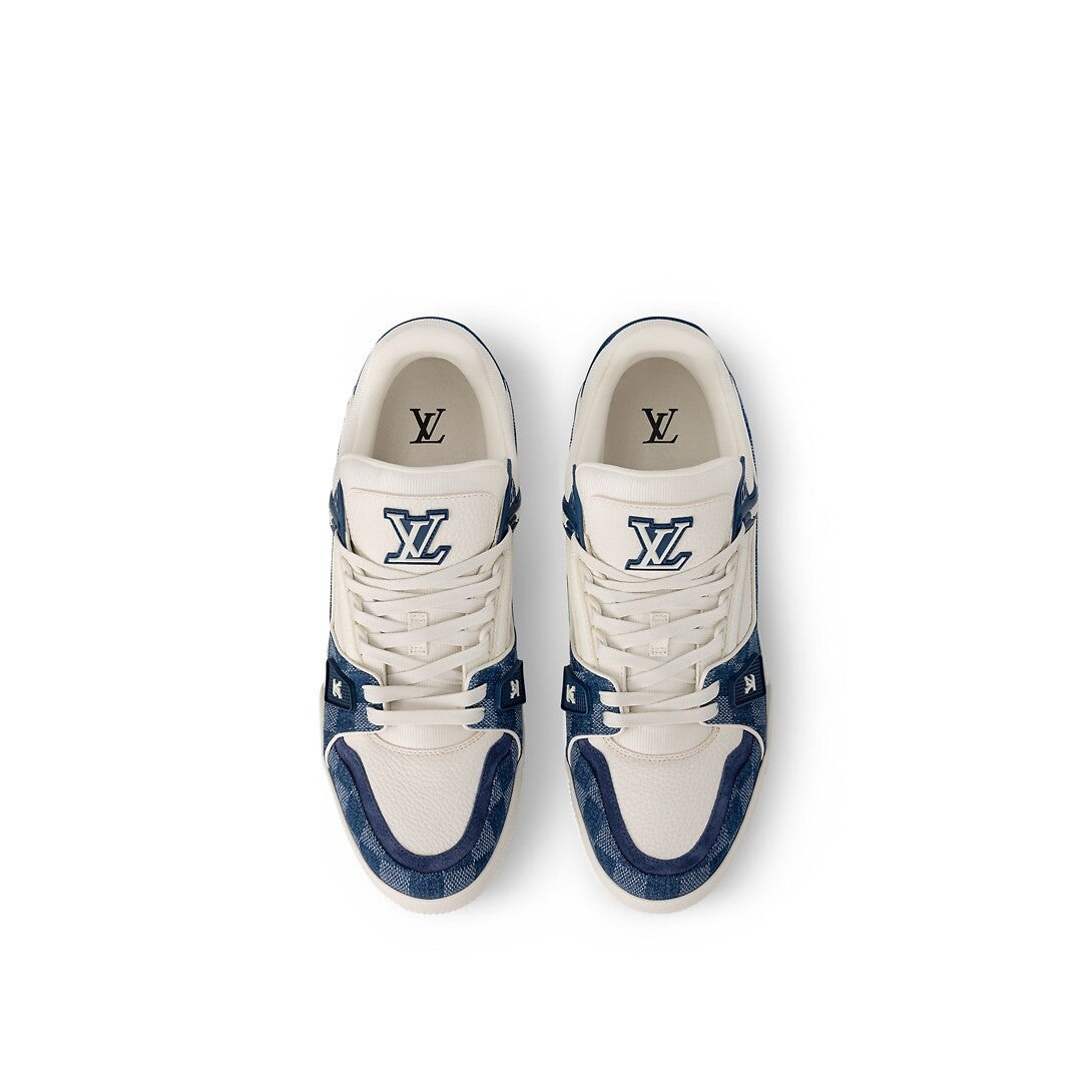 LV Trainer Damier Denim Blue