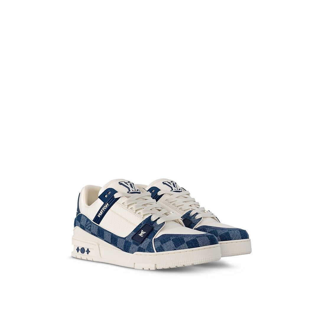 LV Trainer Damier Denim Blue