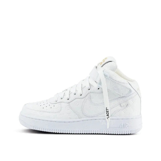 Louis Vuitton x Nike x Virgil Abloh Air Force 1 Mid “White/White” sneakers