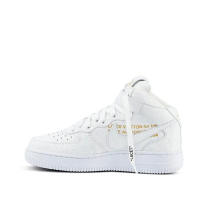 Louis Vuitton x Nike x Virgil Abloh Air Force 1 Mid “White/White” sneakers