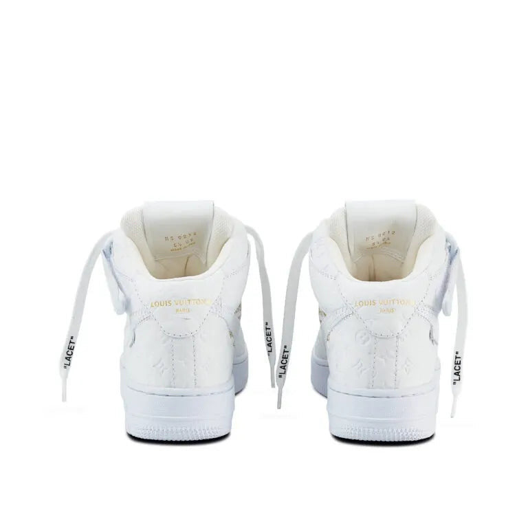 Louis Vuitton x Nike x Virgil Abloh Air Force 1 Mid “White/White” sneakers