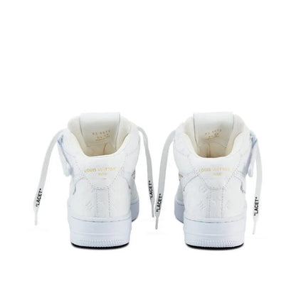 Louis Vuitton x Nike x Virgil Abloh Air Force 1 Mid “White/White” sneakers