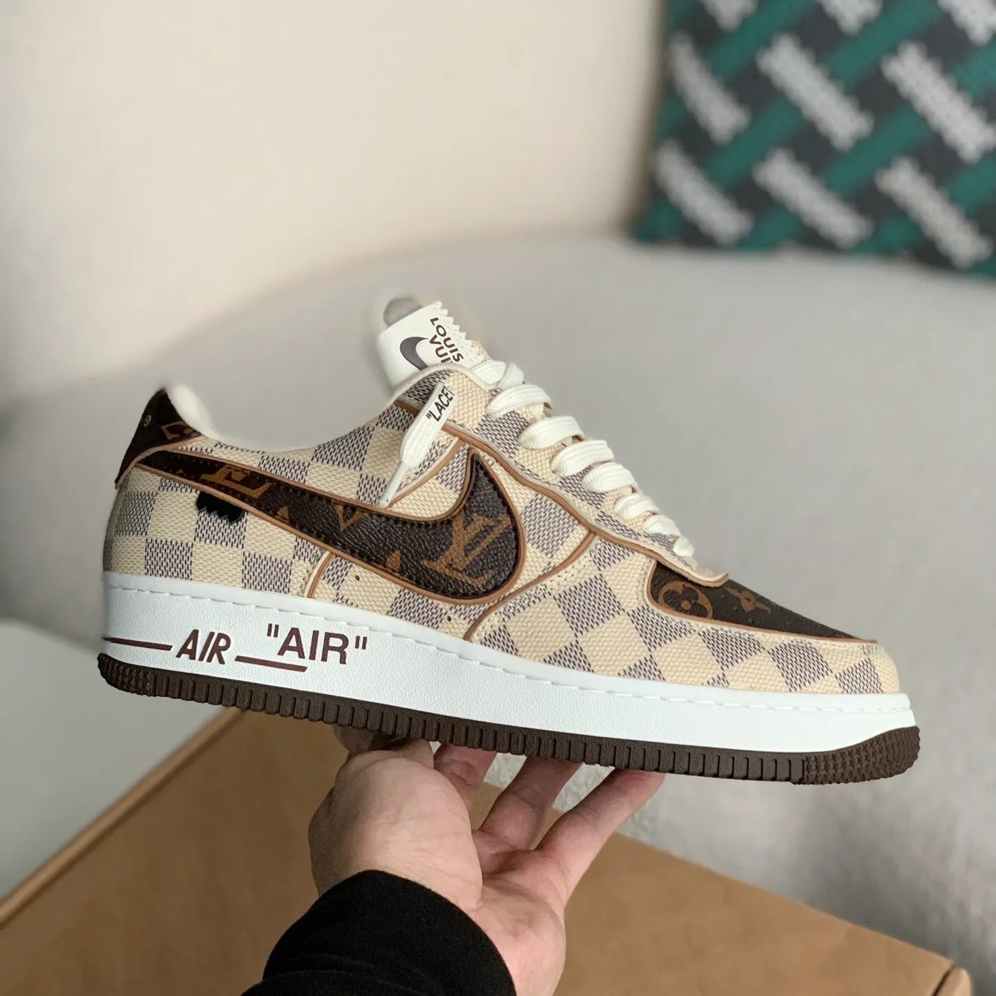 Louis Vuitton x Nike Air Force 1 Damier Canvas