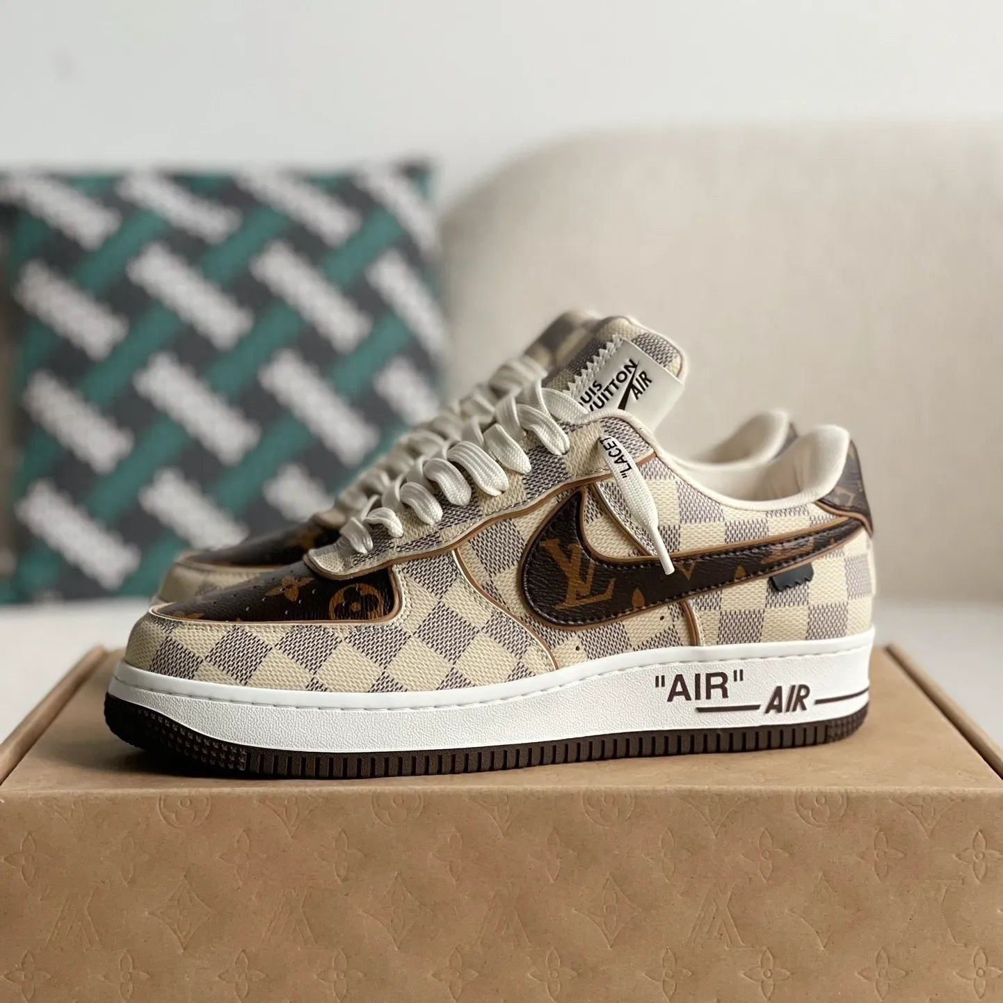 Louis Vuitton x Nike Air Force 1 Damier Canvas