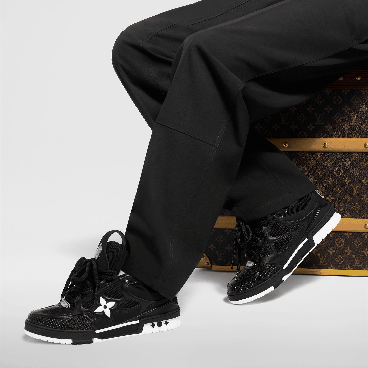 LV Skate Sneaker Gray/ Navy/ Black/ Brown