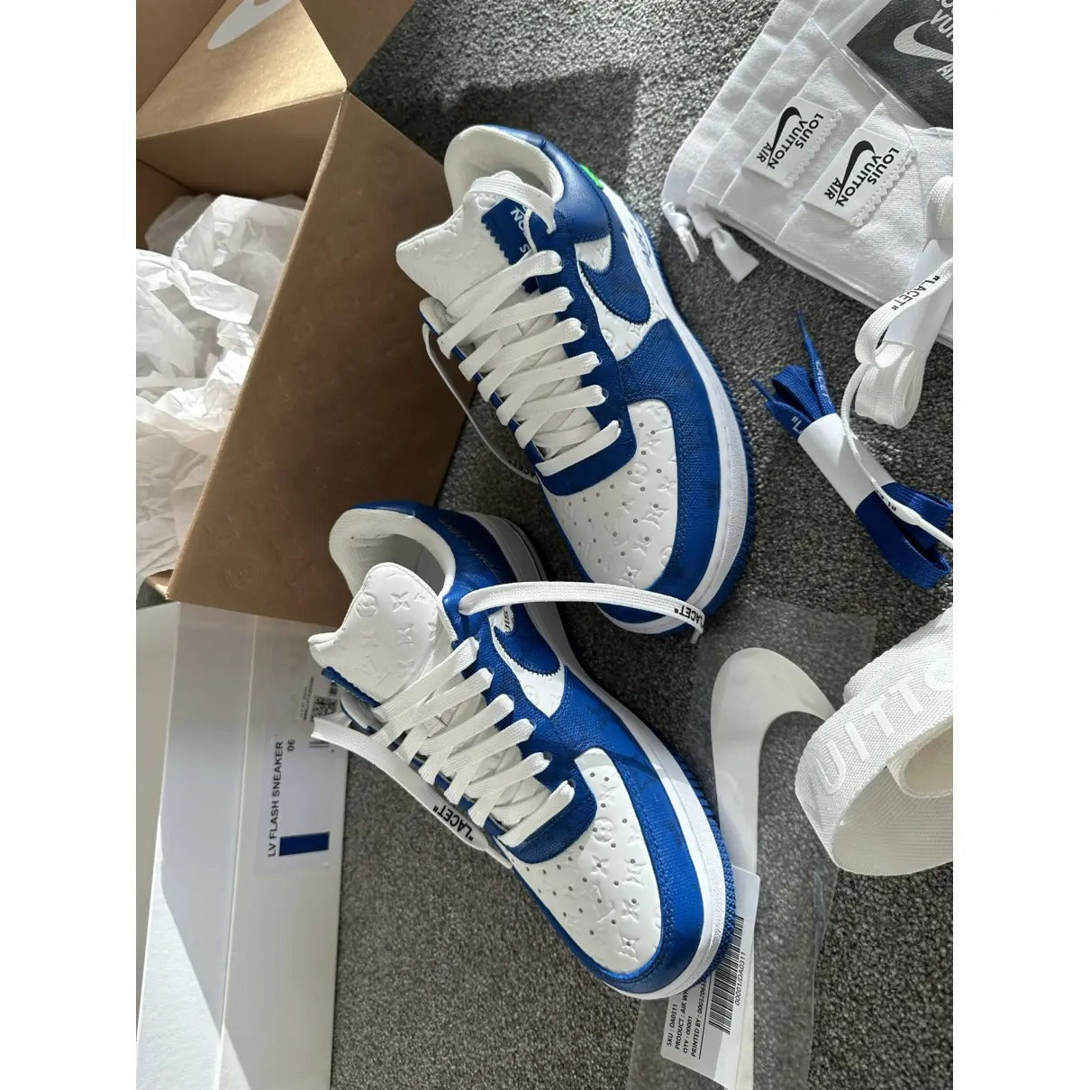 Louis Vuitton Nike Air Force Blue/Red/Green