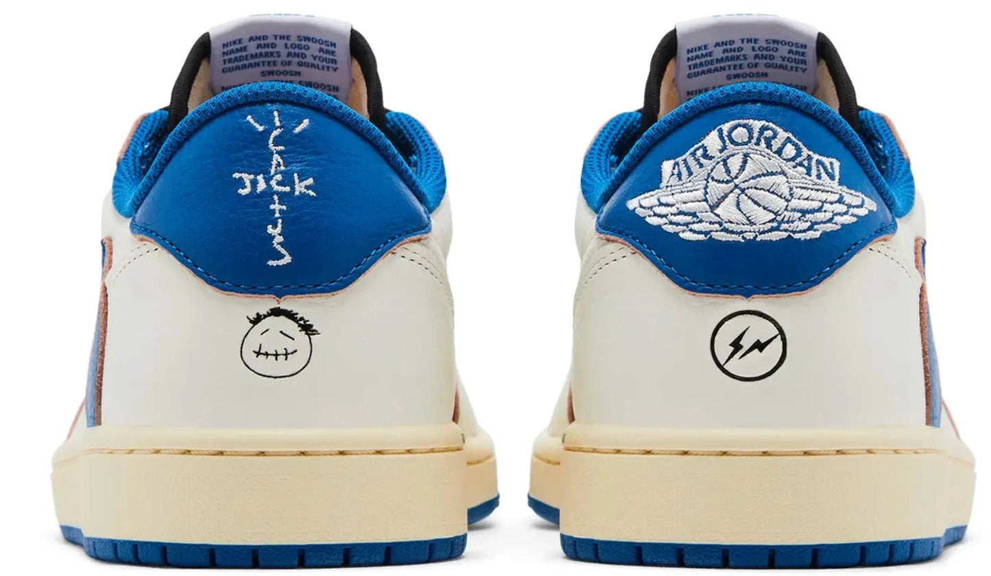 Jordan 1 Retro Low OG SP Fragment x Travis Scott Sail Military Blue
